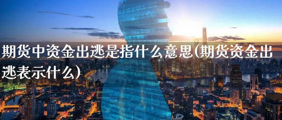 期货中资金出逃是指什么意思(期货资金出逃表示什么) (https://www.haizilaw.com/) 恒指期货 第1张