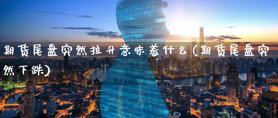 期货尾盘突然拉升意味着什么(期货尾盘突然下跌) 德指期货 第1张-金融直播室 期货尾盘突然拉升意味着什么(期货尾盘突然下跌) (https://www.haizilaw.com/) 德指期货 第1张