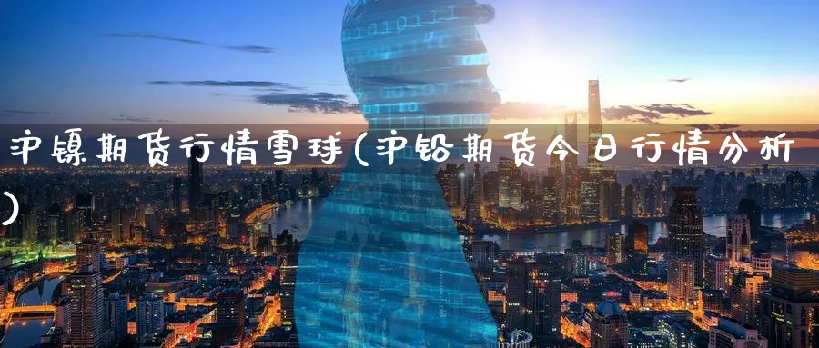 沪镍期货行情雪球(沪铅期货今日行情分析) (https://www.haizilaw.com/) 原油期货直播间 第1张