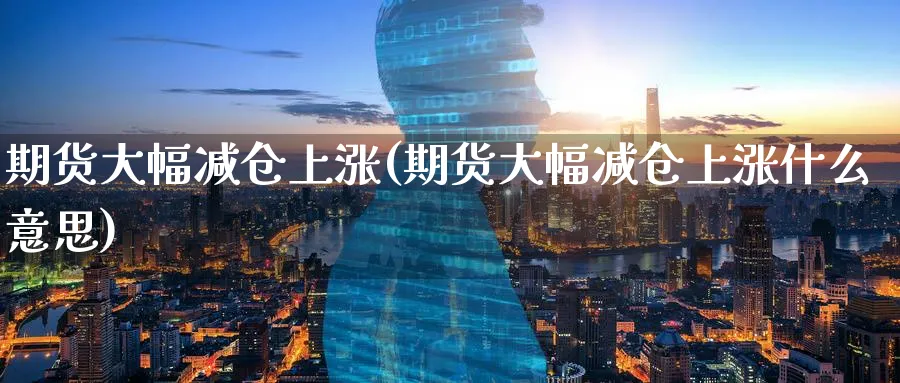 期货大幅减仓上涨(期货大幅减仓上涨什么意思) (https://www.haizilaw.com/) 黄金期货直播间 第1张